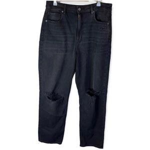 American Eagle Black Mom Straight Jeans 12